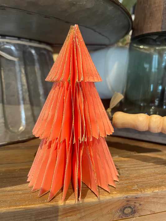 Coral Paper Folding Tree