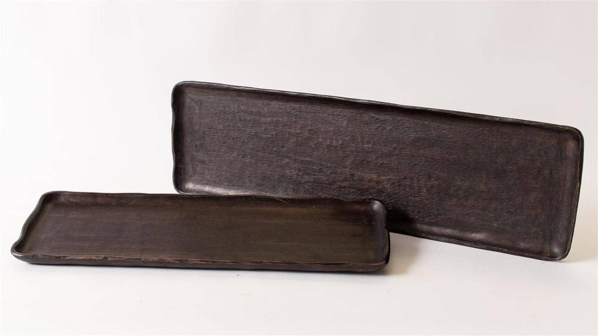 Artisanal Dark Wood Tray