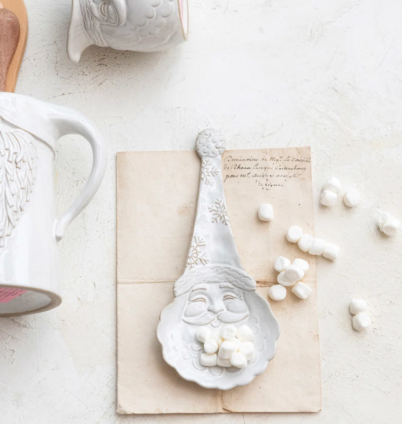 Stoneware Santa Spoon