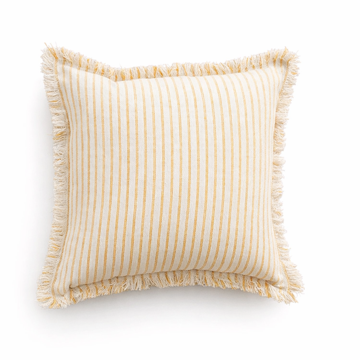 Coastal Striped Cotton Blend Throw Pillow