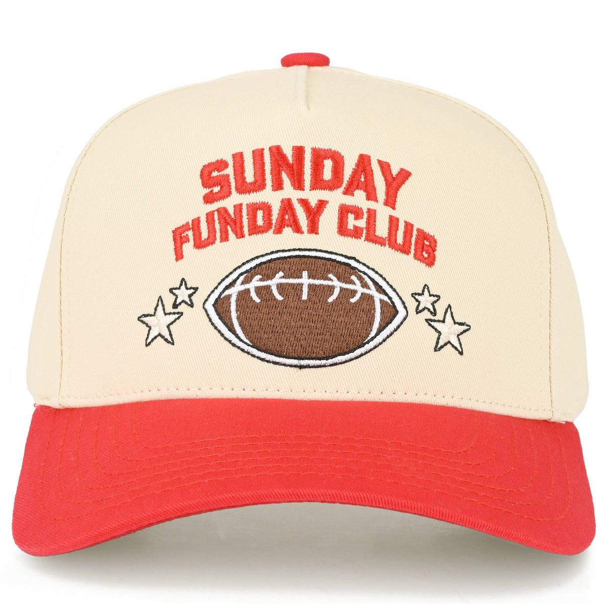 C.C SUNDAY FUNDAY CLUB Letter on Two Tone Trucker Hat