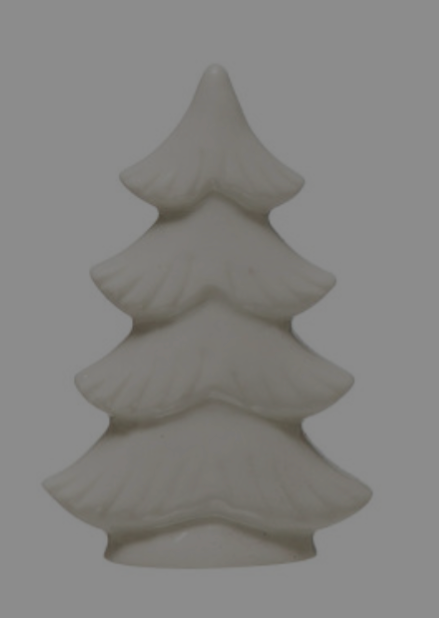 2.5”H White Stoneware Tree