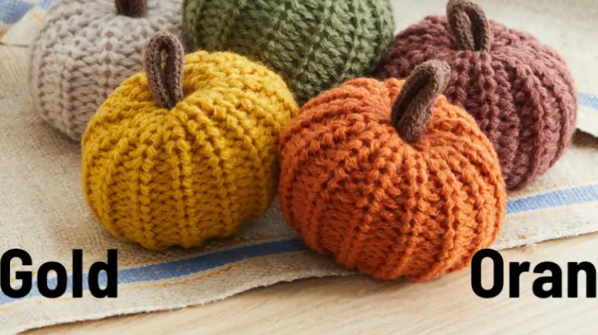 Mini Orange Knit Pumpkin