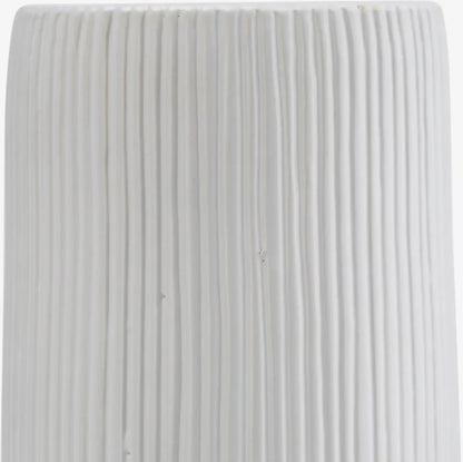 18” White Ceramic Lined Cylinder Vase