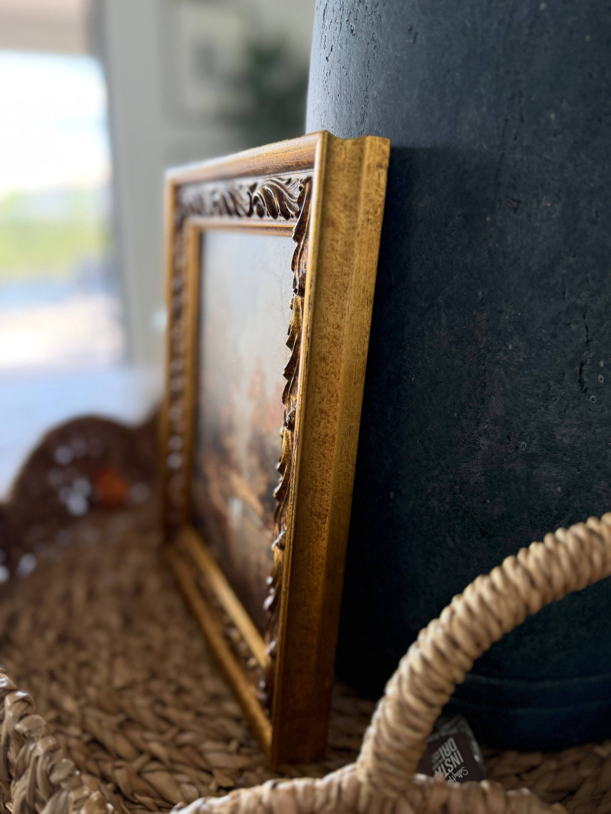 Santa's Journey, Gold Frame | Christmas Wall Art