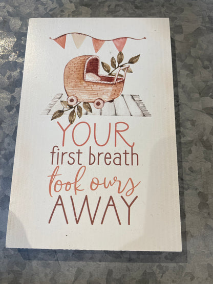 Your first breath Keepsake Card