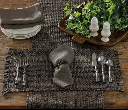 54”L Charcoal Tweed Table Runner