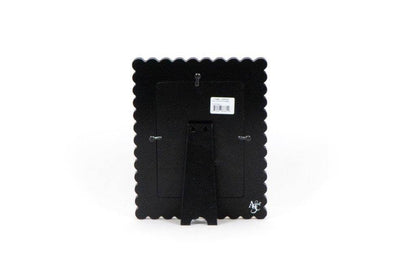 Wood Scallop photo frame for 5x7 pic, black  - 17026