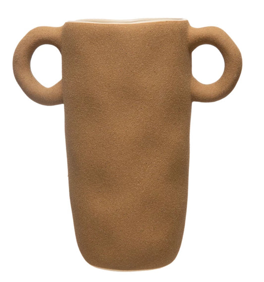 Stoneware Vase w/Handles