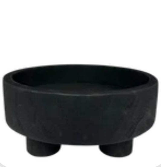 21” Black Wood Tray w/ Legs