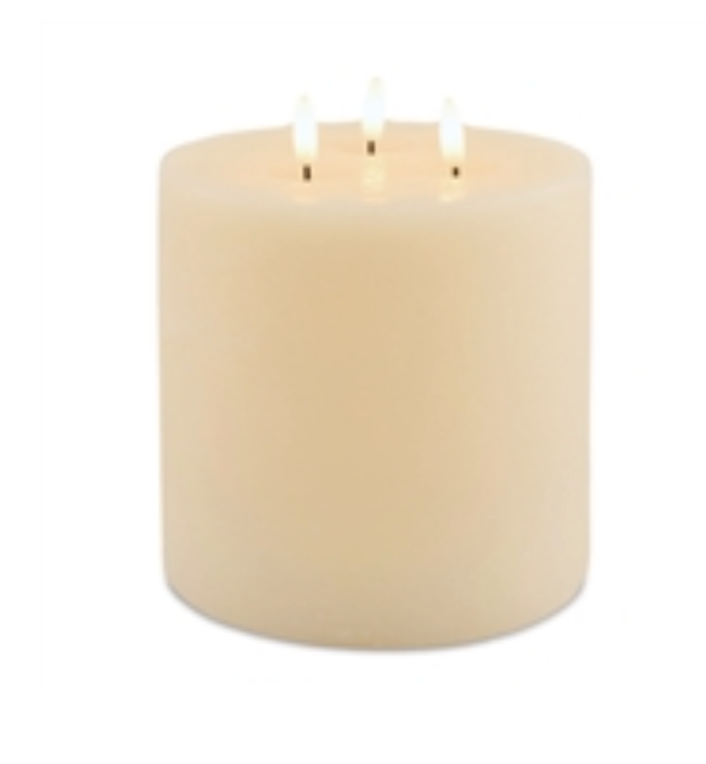 6”D x 6”H Cream Fia Wick Candle