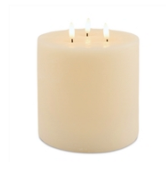 6”D x 6”H Cream Fia Wick Candle