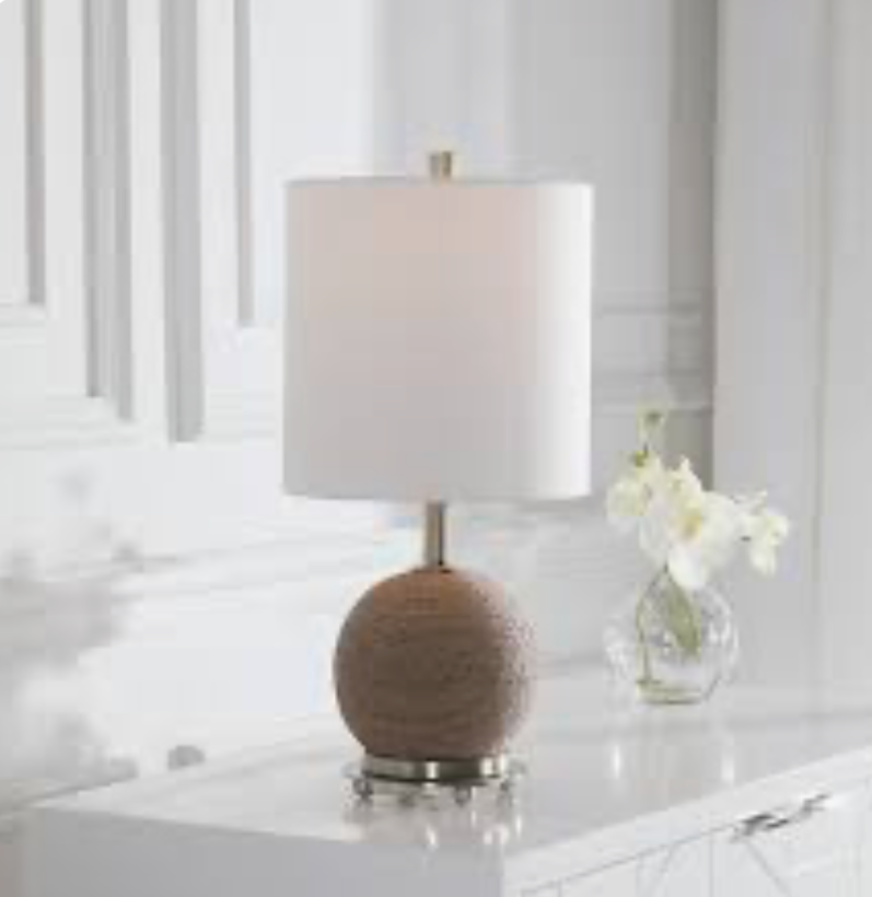 19” Tall Rattan-Wrapped Tablelamp