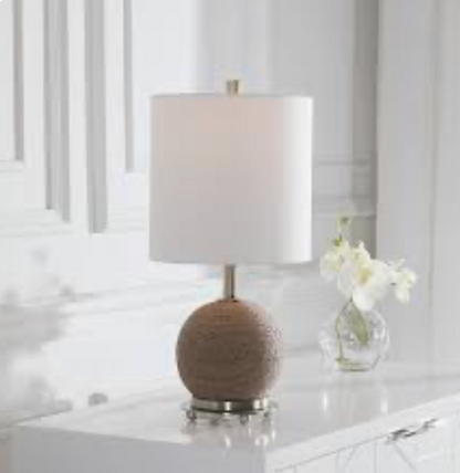 19” Tall Rattan-Wrapped Tablelamp