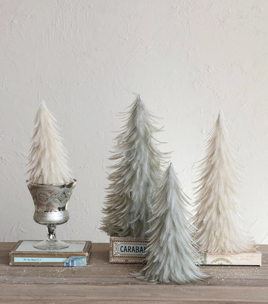 Cream Feather Tree-Small