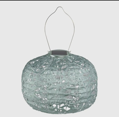 Stella Square Sunflower 11” Solar Lantern-Sage