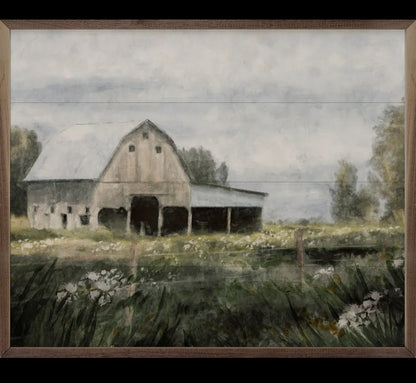 Farm House Barn 2 Fence By Nina Blue