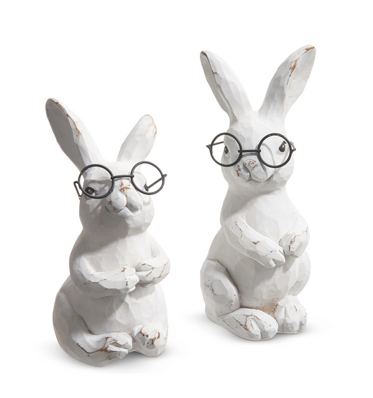 5.75” Bunnies With Glasses