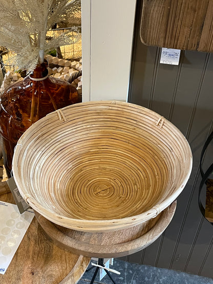 Natural Hand-Woven Cane Bowl-lg