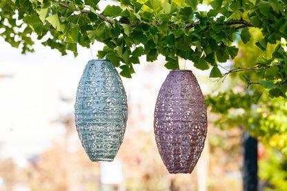Stella Wildflower Pod 15" Solar Lantern - Blush