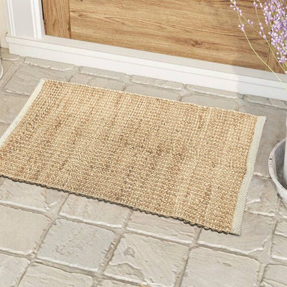 Monterey Jute/Cotton Rug-Natural Jute/Ivory-2'x3'