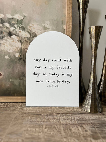 Any Day Spent With You, Wood Arch