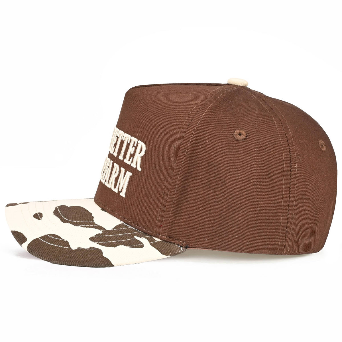 C.C LIFE IS BETTER ON THE FARM Letter Two Tone Trucker Hat