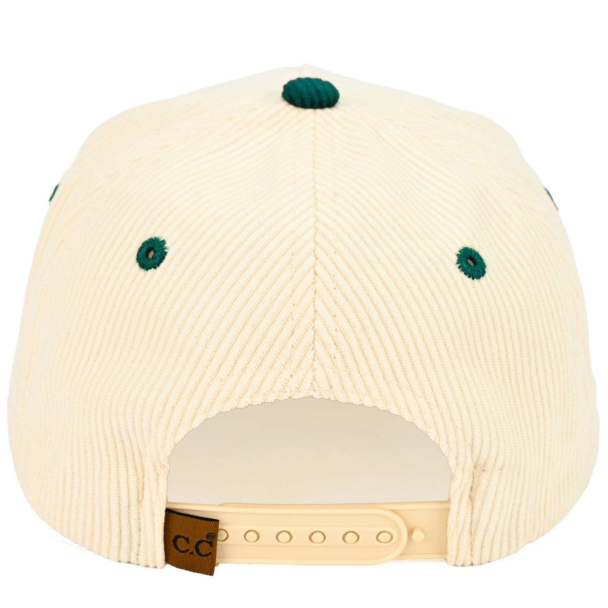C.C SANTA SAW THAT Letter Corduroy Trucker Cap