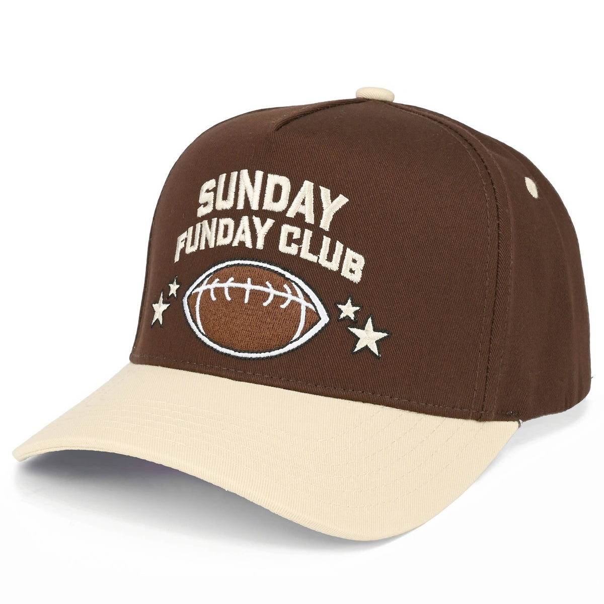 C.C SUNDAY FUNDAY CLUB Letter on Two Tone Trucker Hat