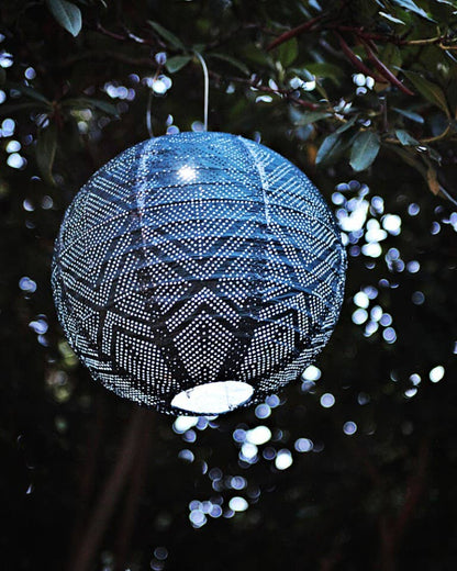Stella Market 12" Globe Solar Lantern - Ink