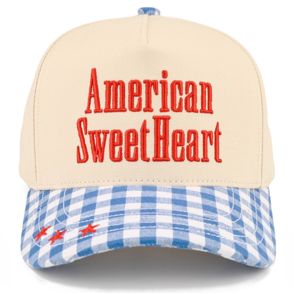 C.C AMERICAN SWEETHEART Letter on Two Tone Trucker Hat