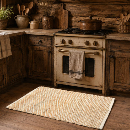 Boucle Jute/Cotton Rug-Natural Jute/Ivory-2'x3'