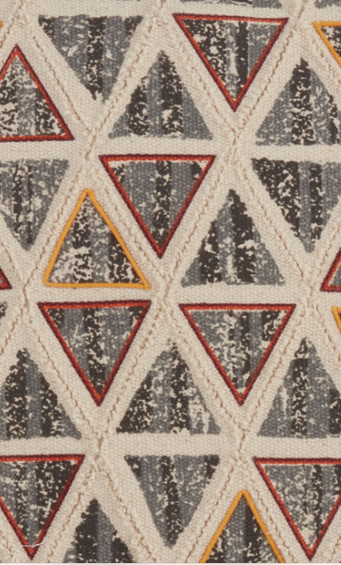 Triangle Embroidered pillow
