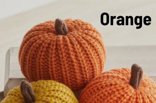 Small Orange Knit Pumpkin