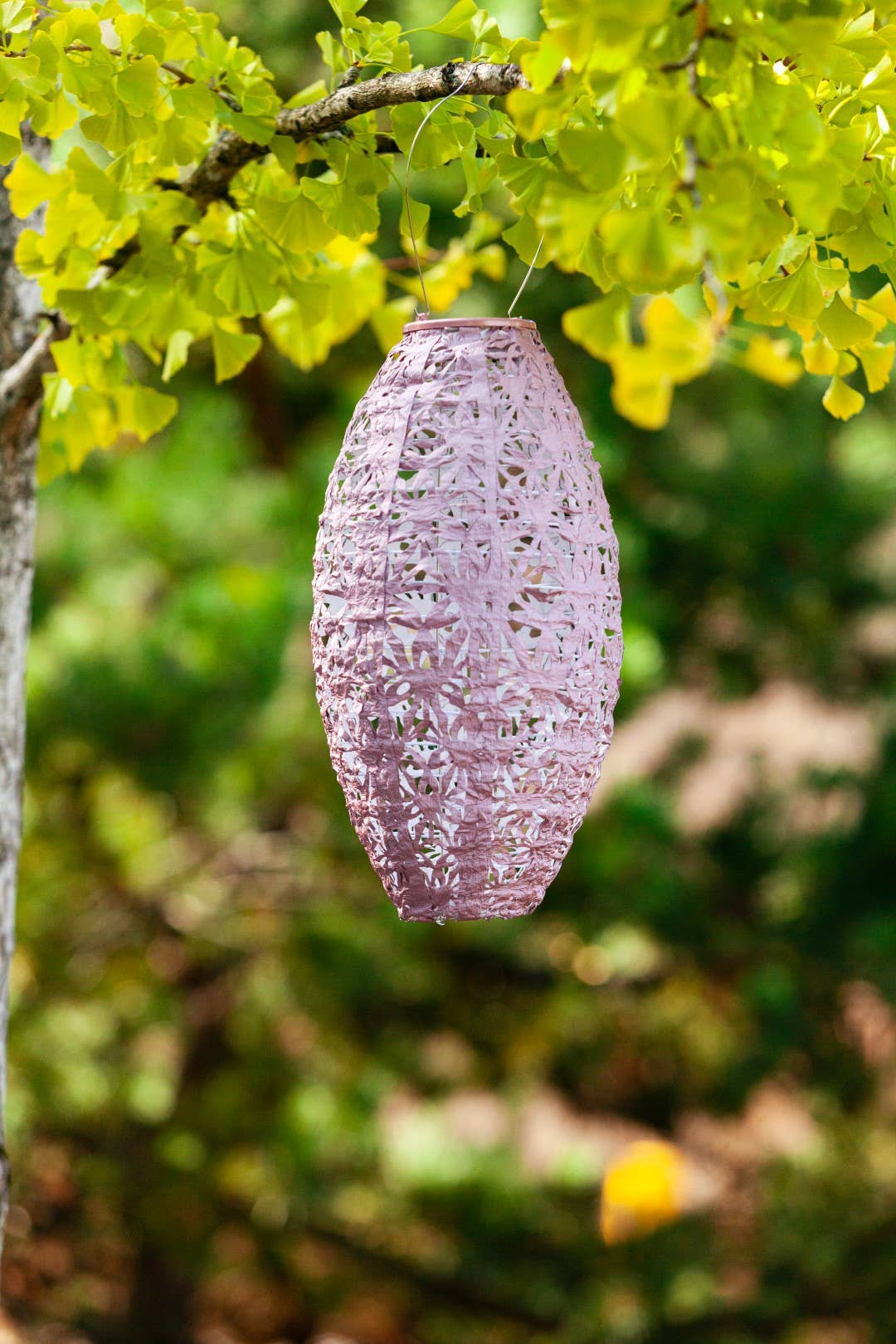 Stella Wildflower Pod 15" Solar Lantern - Blush