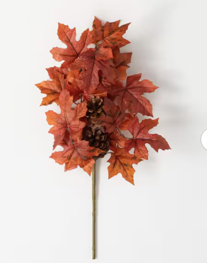 Orange Maple Foliage Pick