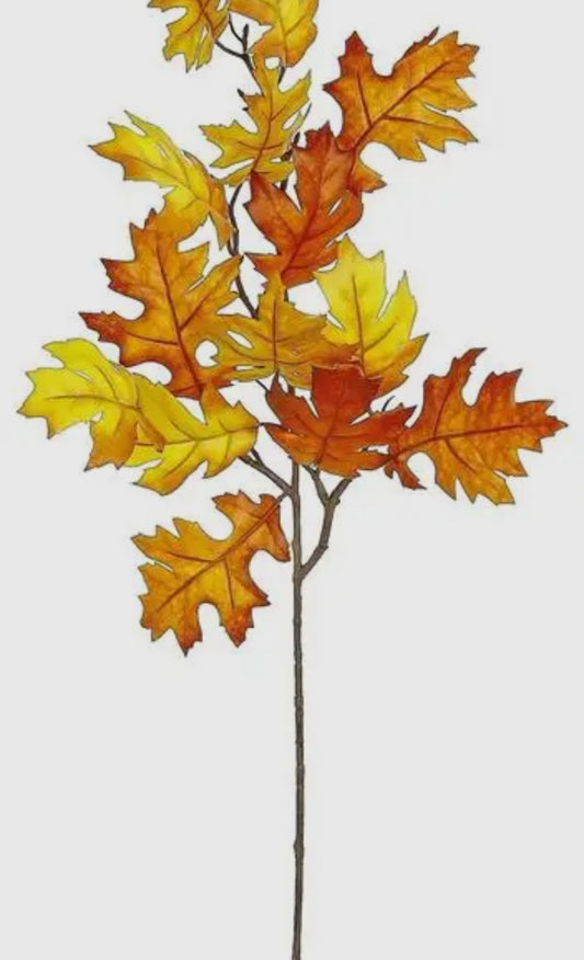 Autumn Oak Leaf Spray