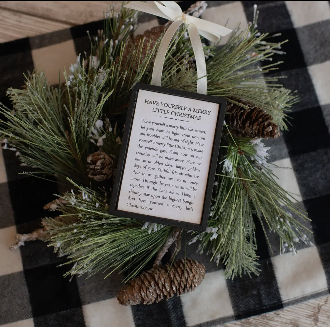 Merry Little Christmas Sign Ornament