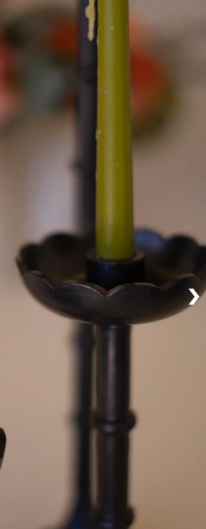 Black Cast Aluminum Taper Holders