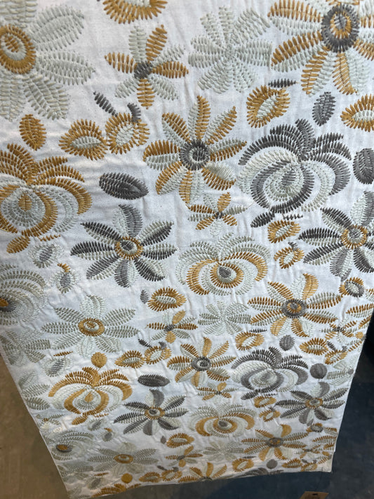 Cotton Embroidered Table Runner