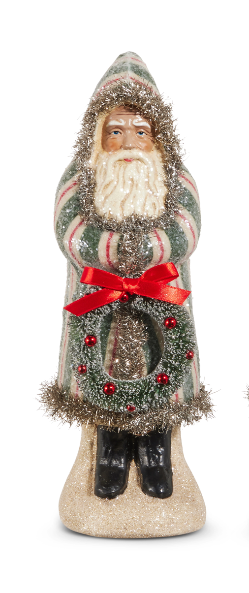 12” Yuletide Stripes Old World Santa