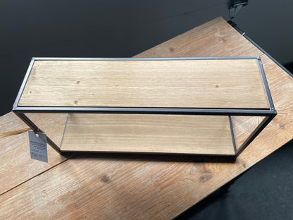 Metal/Wood Open Rectangle Shelf