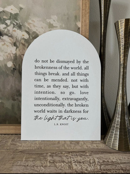 11”x15” Do Not Be Dismayed Arch