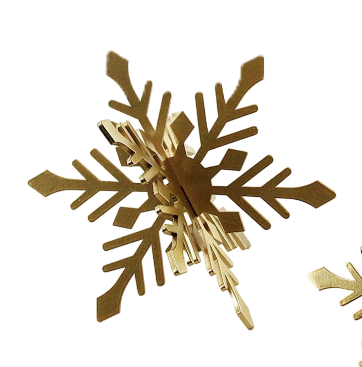 Metal Gold Snowflake
