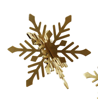 Metal Gold Snowflake