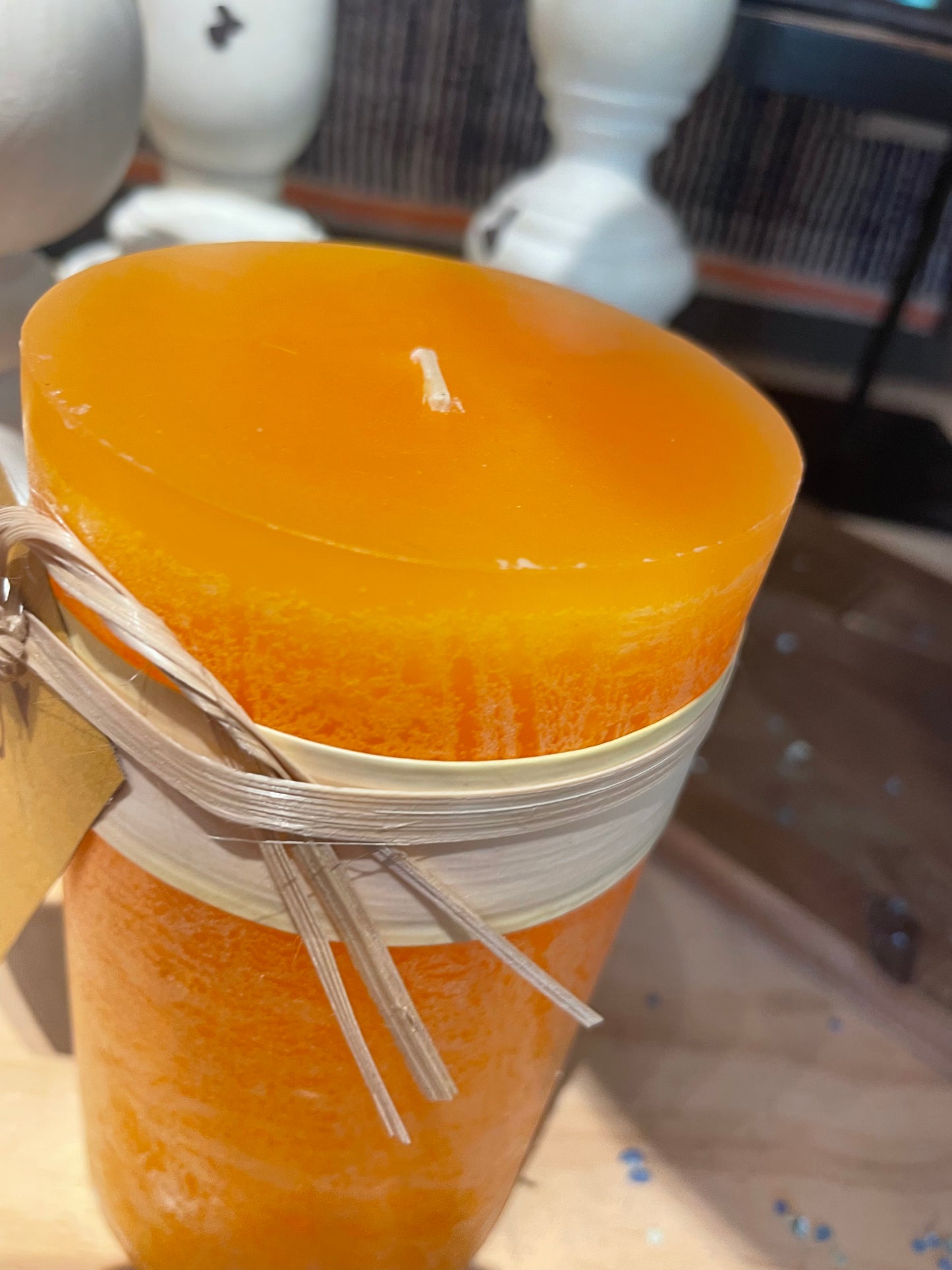 Timber Wax Candle—Pumpkin Color