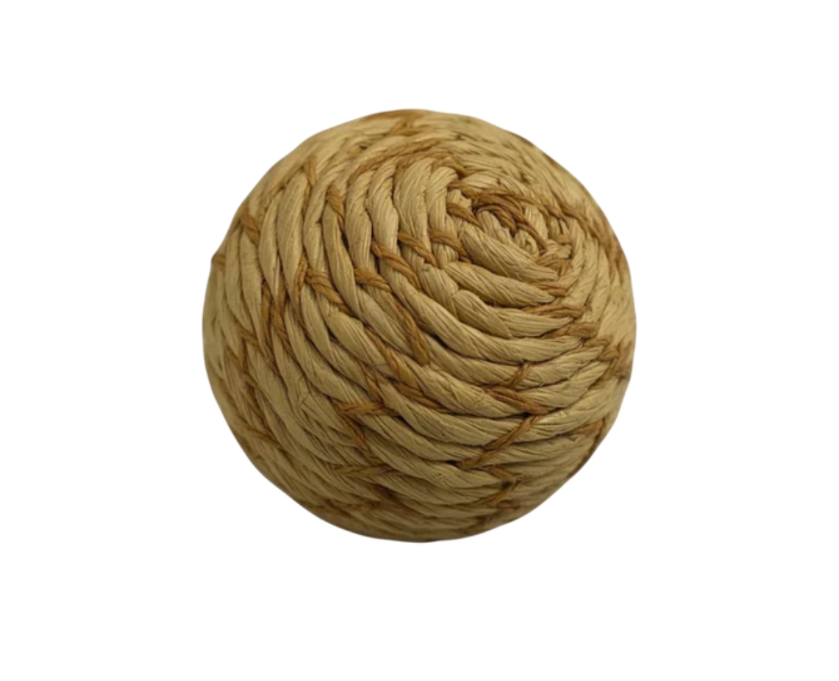 4” Rattan Natural Orb