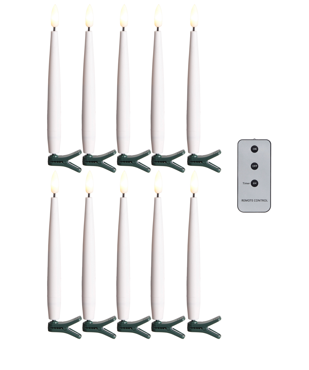 6” Clip-On Lighted Candles w/Remote