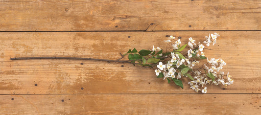 32” White Blossom Spray