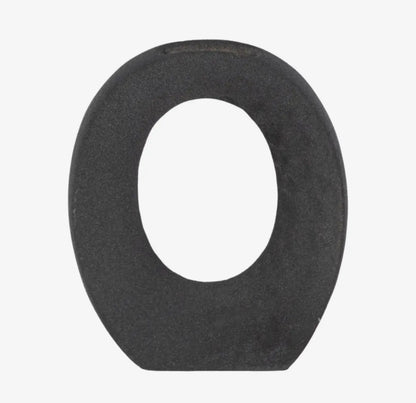 7” Black Rough Finish Open Cut-Out Vase